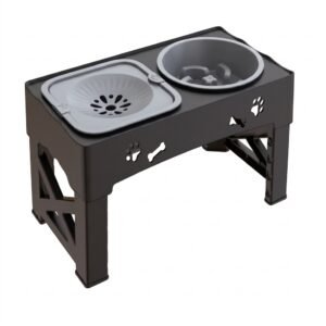 Raised Dog Food & Water Station